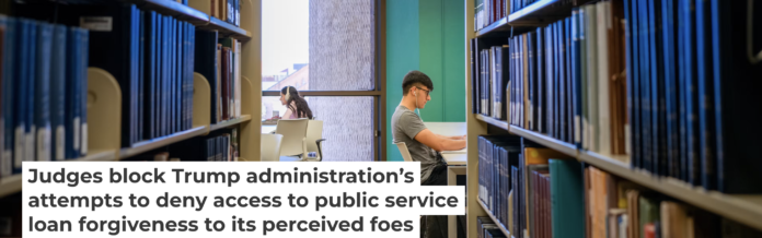 Grads who work for the government or nonprofits can get their debt canceled after they make payments on their loans for a decade. Brandon Bell/Getty Images
